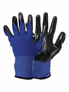 Перчатки хозяйственные PARK EL-N126, размер 9 (L), цв. синий с черным